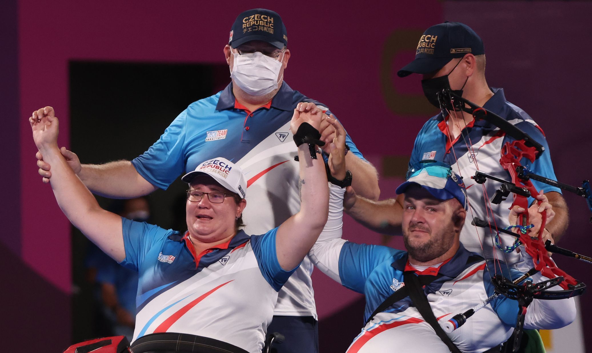 Šárka Musilová a David Drahonínský na paralympiádě v Tokiu 2020