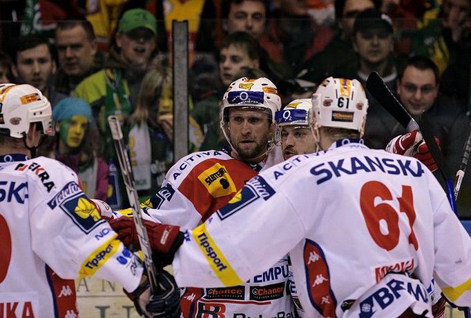 Jaroslav Bednář vstřelil jedinou branku hostů do karlovarské sítě.