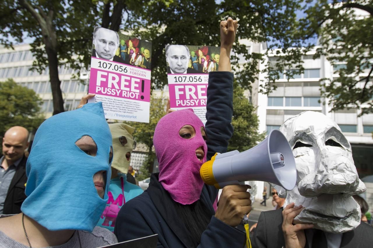 Příznivci Pussy Riot demonstrují v Moskvě