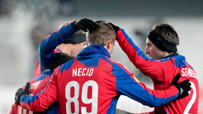 Obrazem: Necid dvakrát skóroval a táhne CSKA v Evropské lize