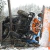 Nehoda sypače u Třemošné na Plzeňsku