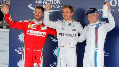 Vettel, Rosberg, Bottas