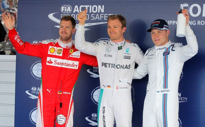 Vettel, Rosberg, Bottas