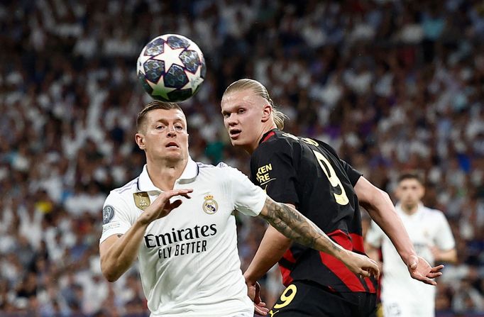 Soccer Football - Champions League - Semi Final - First Leg - Real Madrid v Manchester City - Santiago Bernabeu, Madrid, Spain - May 9, 2023 Real Madrid's Toni Kroos in a