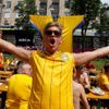 Fanoušek Švédska ve Fan zóně v Kijevě během Eura 2012