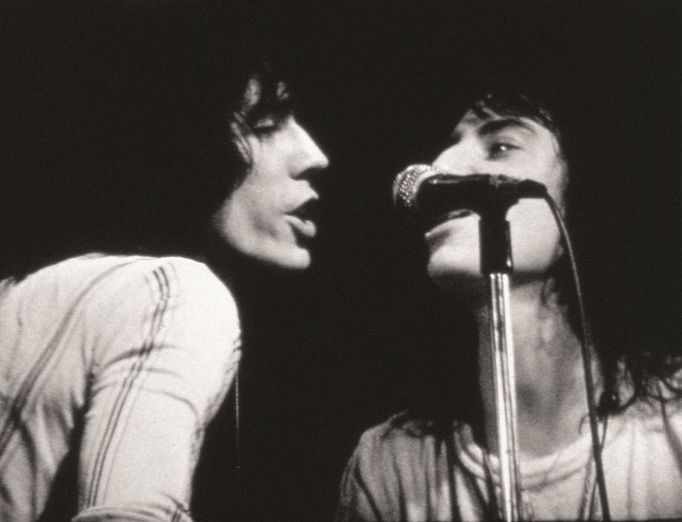 Ivan Král s Patti Smith při koncertu v New Yorku, 1976.