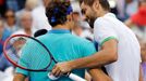 Marin Čilič a Roger Federer na US Open 2014