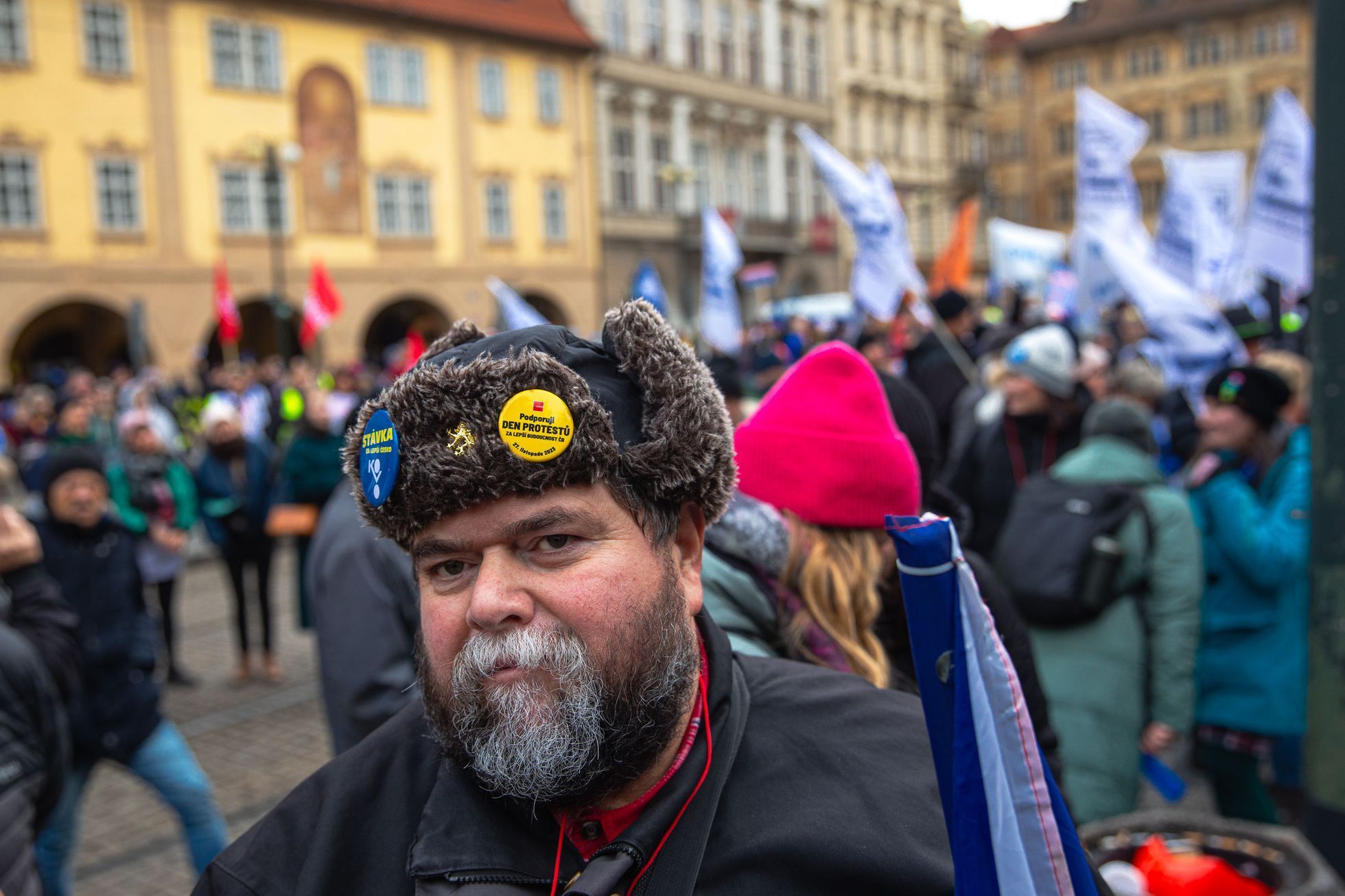 Stávka odborů, protest, demonstrace, pochod