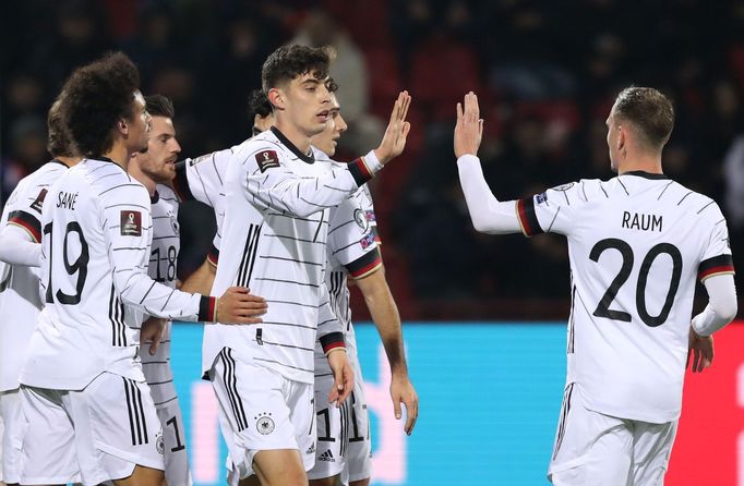 Kai Havertz slaví branku Německa k kvalifikaci MS 2022