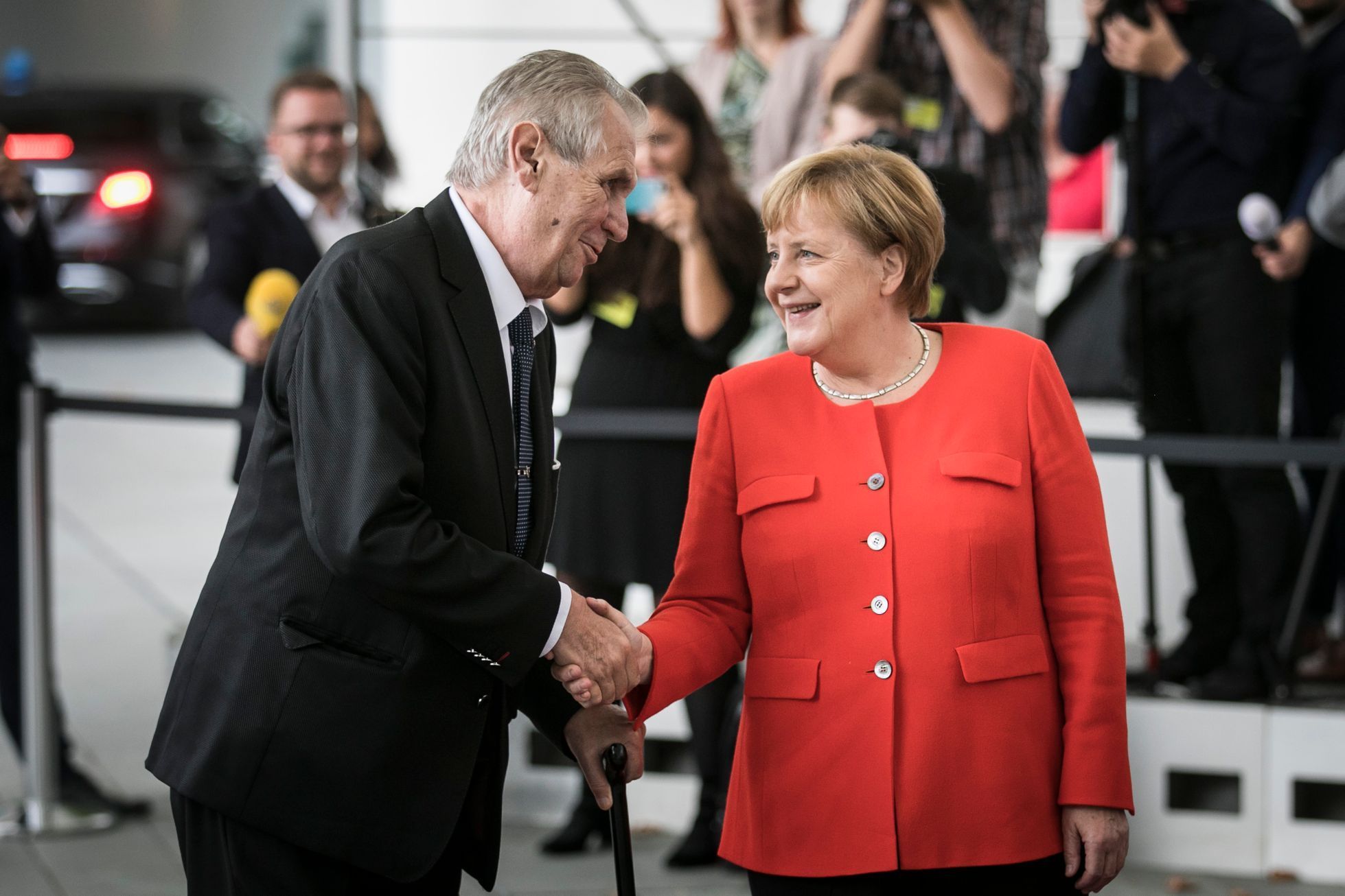 Miloš Zeman a Angela Merkel