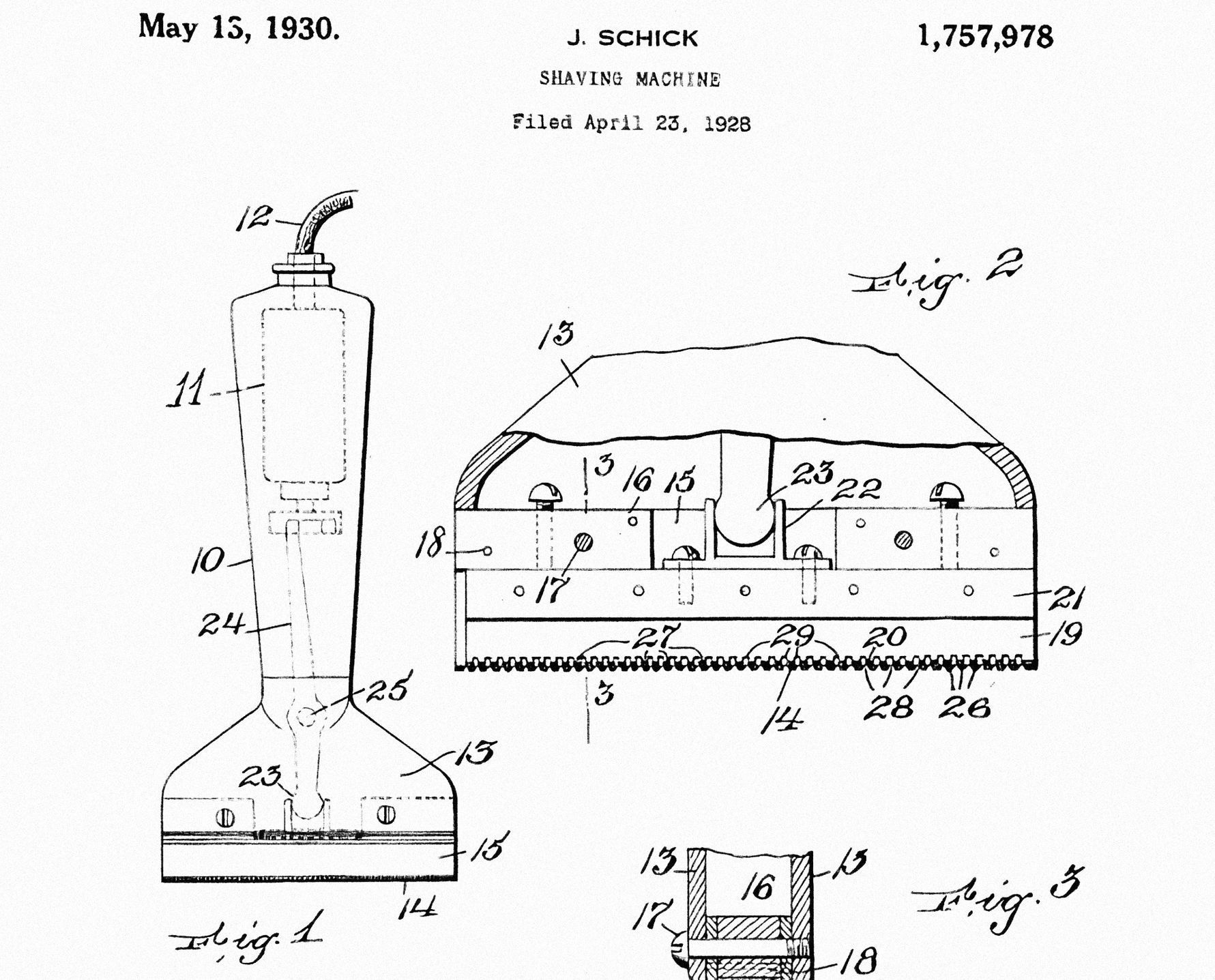 Jednorázové užití / Fotogalerie / Gillette / Před 120 lety požádal americký vynálezce King Camp Gillette o první patent na holicí strojek s vyměnitelnými čepelkami.