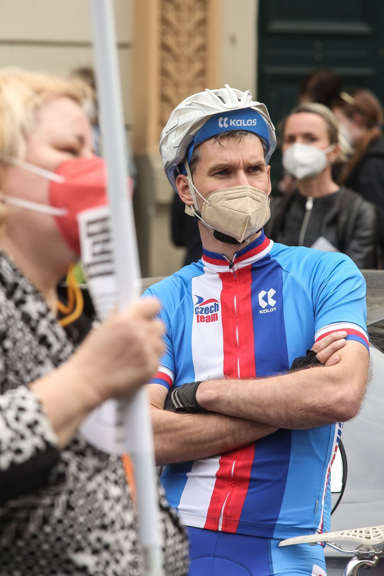 Demonstrace Milion chvilek demokracie, Václavské náměstí, duben 2021, respirátory, protest