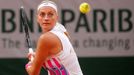 Tennis - French Open - Roland Garros, Paris, France - October 8, 2020 Czech Republic's Petra Kvitova during her semi final match against Sofia Kenin of the U.S. REUTERS/C