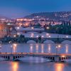 Zatopená Praha - noční panorama