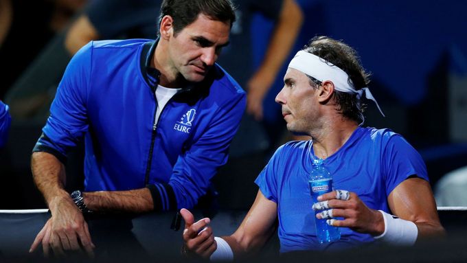 "Pokud nás Davis Cup vnímá jako konkurenci, beru to s úsměvem," říká Roger Federer, tvůrce Laver Cupu.
