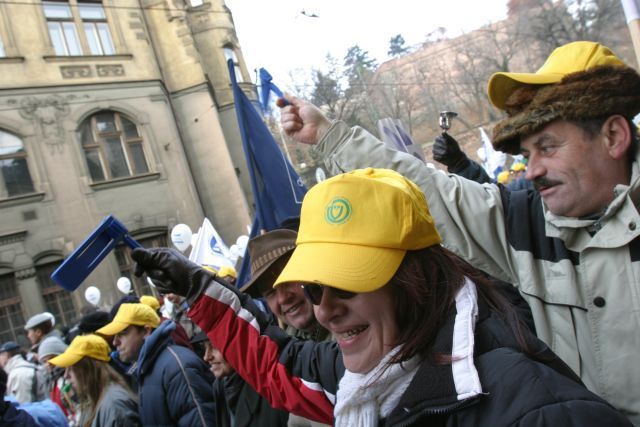 Demonstrace odborů