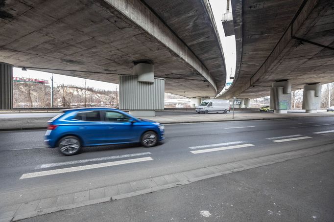 Barrandovský most - připravovaná oprava, prohlídka s primátorem Hřibem. Praha, 8. 2. 2022.