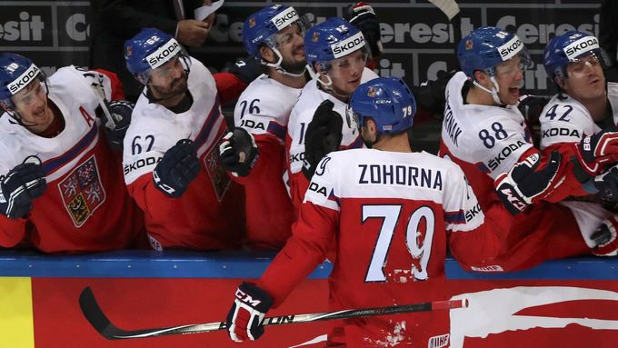 MS 2016, Česko-USA: Tomáš Zohorna slaví gól na 1:0