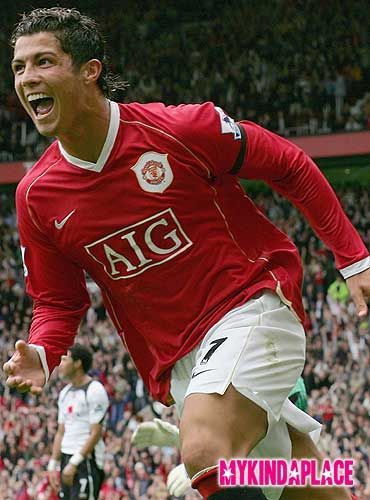 Cristiano Ronaldo v roce 2006 v dresu Manchesteru United