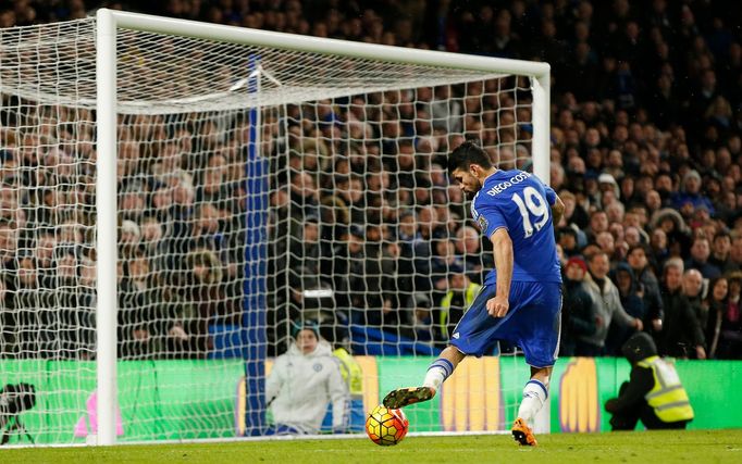 Chelsea's Diego Costa scores their first goal