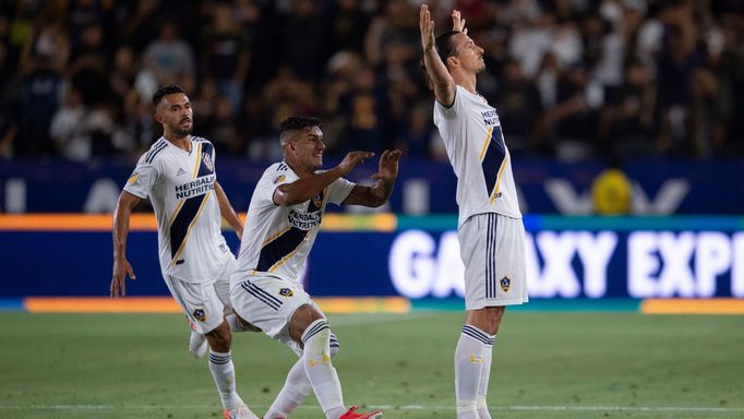 Zlatan Ibrahimovic slaví gól v dresu LA Galaxy