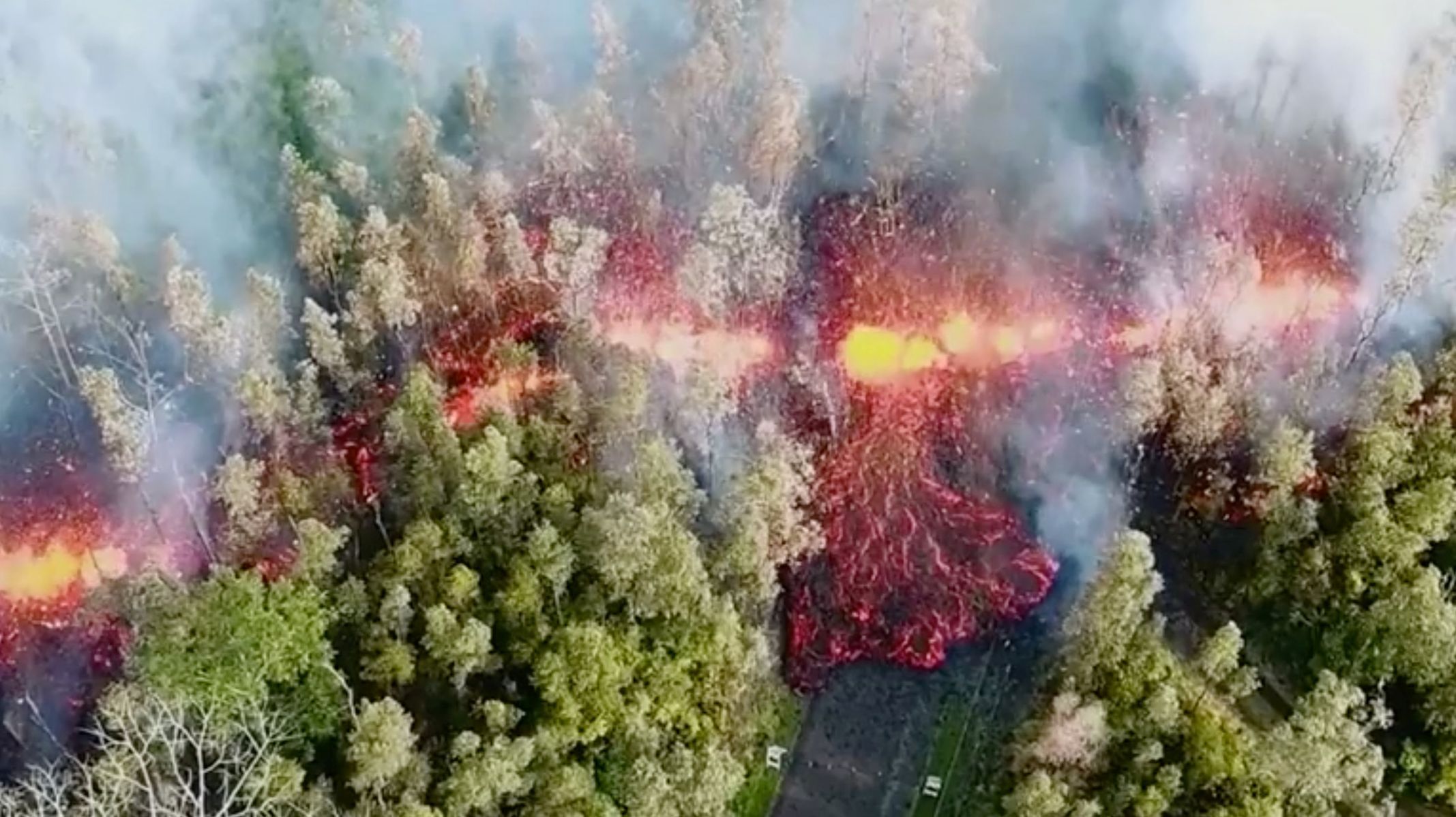 Erupce sopky Kilauea na Havaji, květen 2018