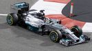 Mercedes Formula One driver Lewis Hamilton of Britain drives during the Bahrain F1 Grand Prix at the Bahrain International Circuit (BIC) in Sakhir, south of Manama April