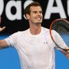 Andy Murray of Britain reacts after losing a point during his men's singles tennis match against Benoit Paire of France at the 2015 Hopman Cup in Perth