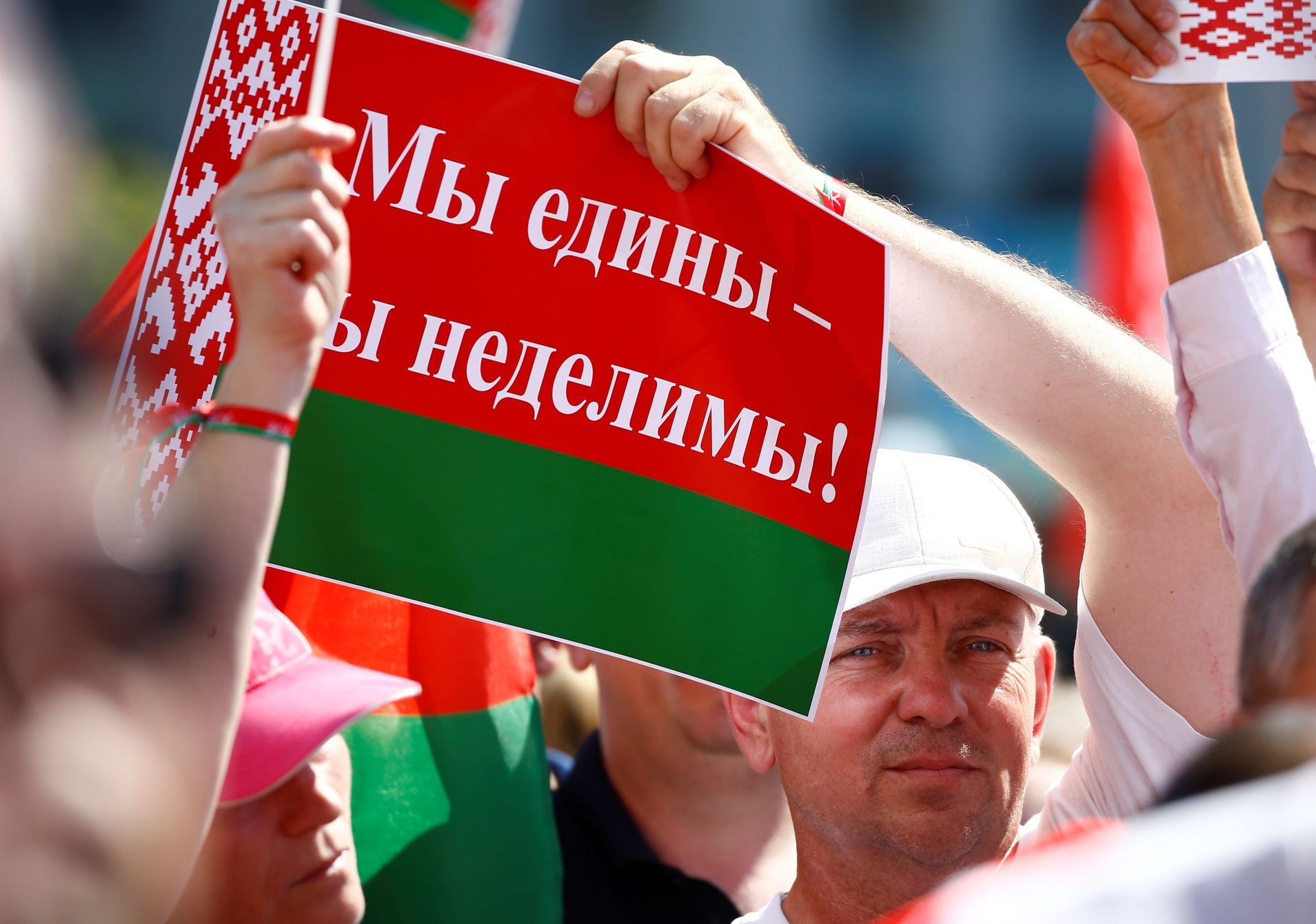 Provládní demonstrace v Minsku