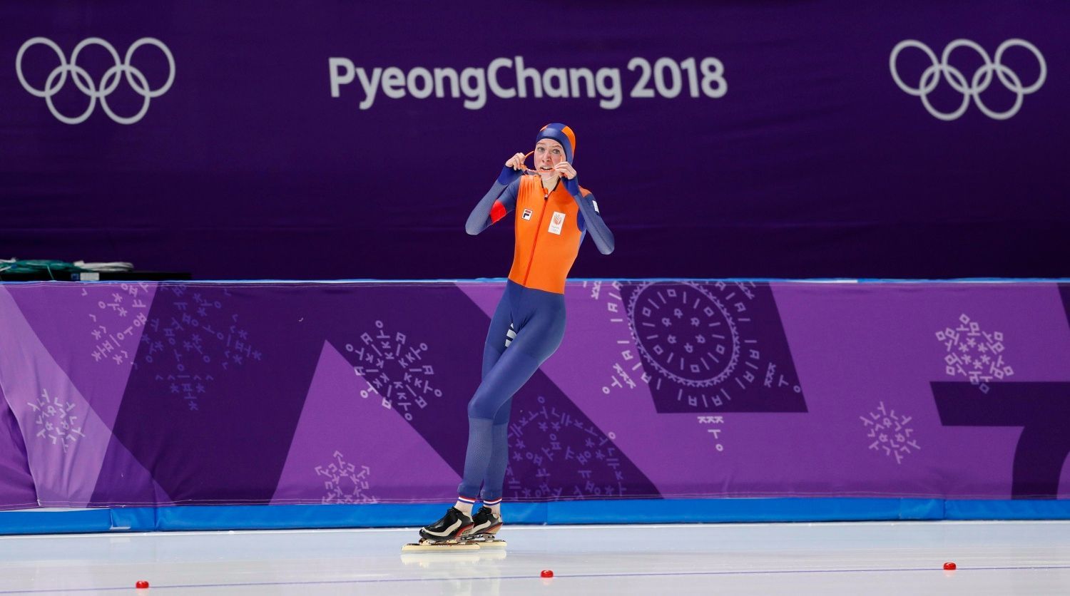 Esmee Visserová v závodě na 5000 m na ZOH 2018