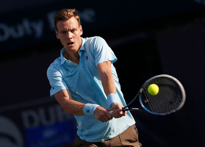 Tomáš Berdych na turnaji v Dubaji 2015