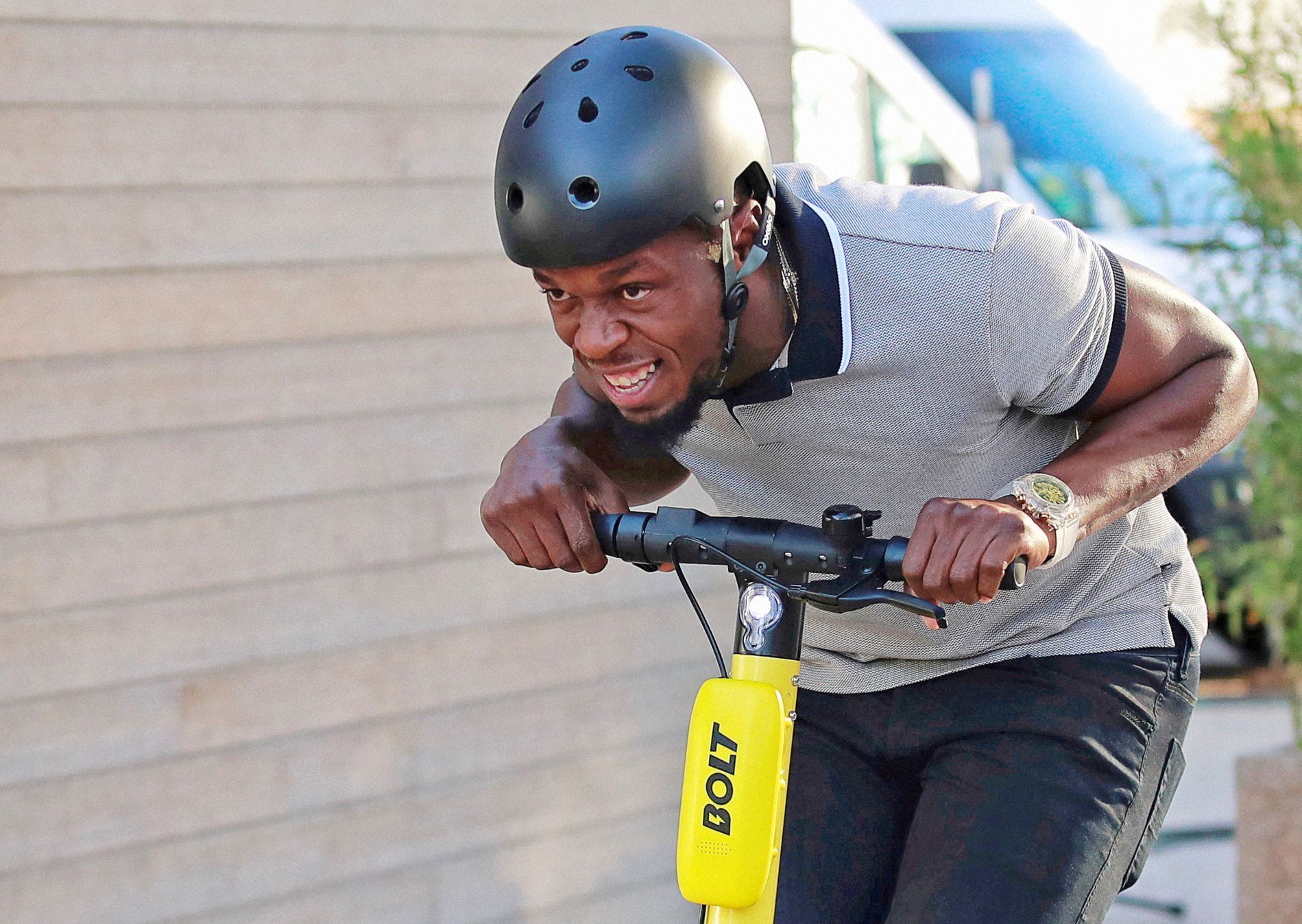 Fotogalerie / Legenda světového sprintu Usain Bolt slaví půlkulatiny