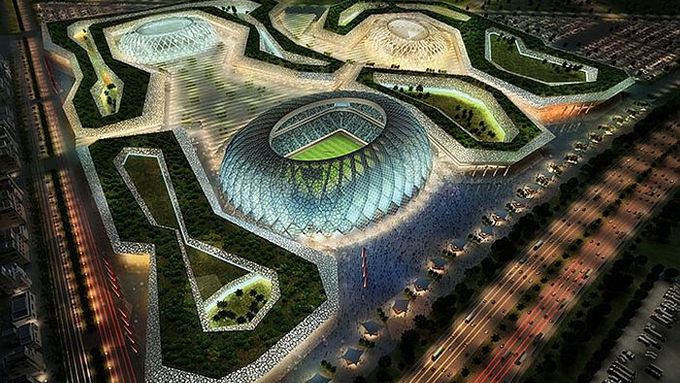 Vizualizace stadionu Al-Wakrah v katarské metropoli Dauhá.