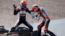 Moto3, VC Německa 2014: Bryan Schouten (Mahindra) a Scott Deroue (Kalex KTM), bitka