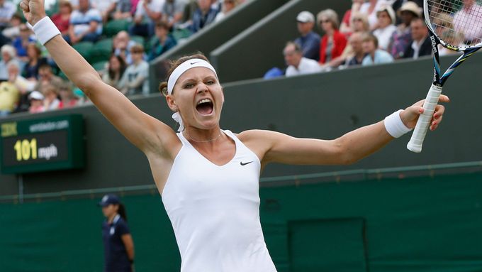 Radost Lucie Šafářové na Wimbledonu.