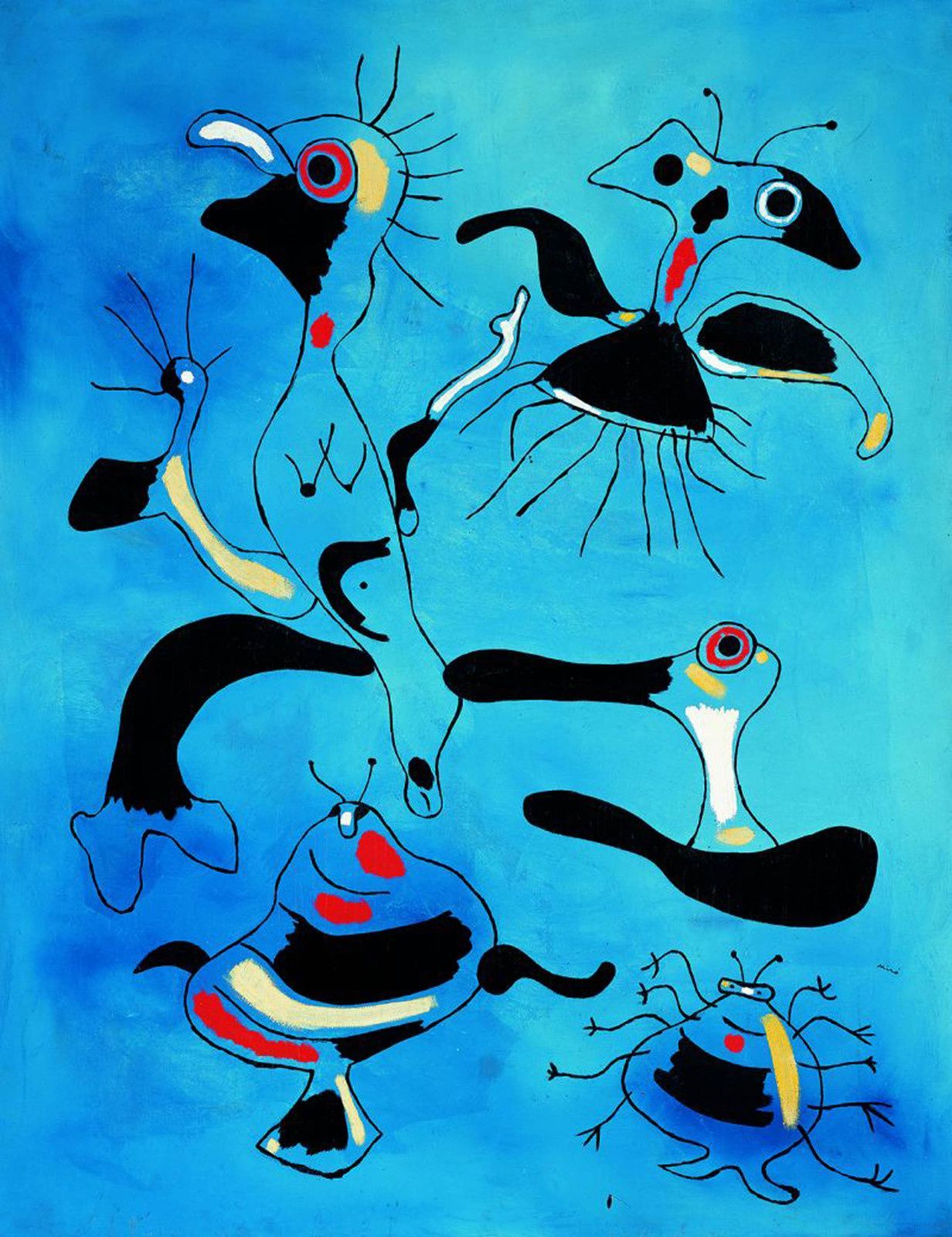 Joan Miró: Ptáci a hmyz, 1938