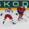 Jakub Krejčík a Roman Josi ve finále MS 2024 Česko - Švýcarsko