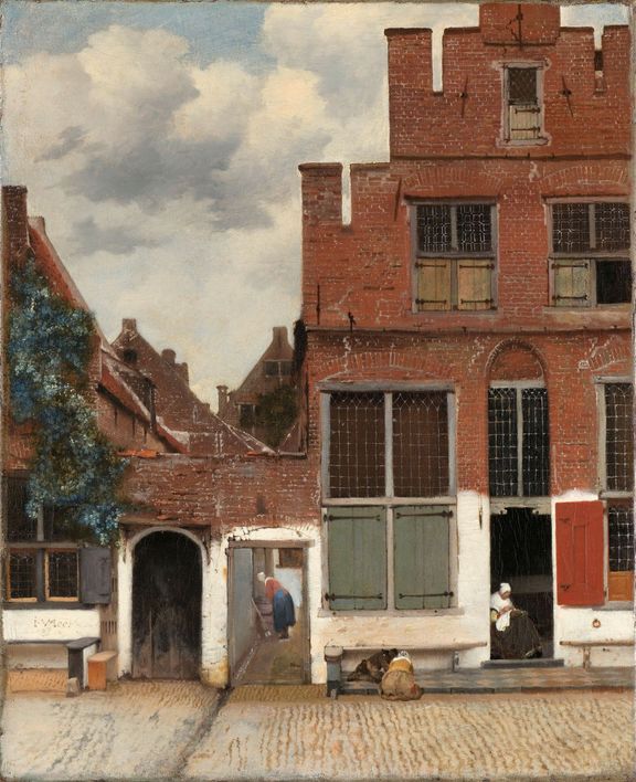 Jan Vermeer nikdy neopustil rodný Delft. Zachovaly se jen dvě jeho krajinky, tato se jmenuje Ulička v Delftu a pochází z let 1657 až 1658.