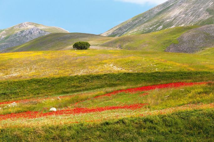 Castelluccio, dva roky po ničivém zemětřesení (využití na sociálních sítích je možné, prosím nepoužívat opakovaně, fotky nevznikly v rámci autorské smlouvy s Aktuálně.cz)