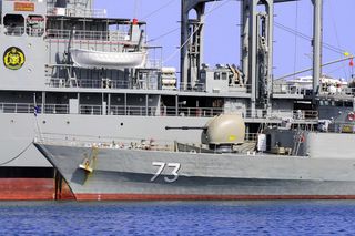 Íránské válečné lodě v sudánském přístavu Port Sudan.