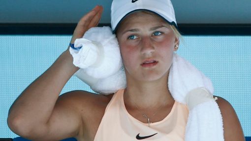 Marta Kosťuková na Australian Open 2018.