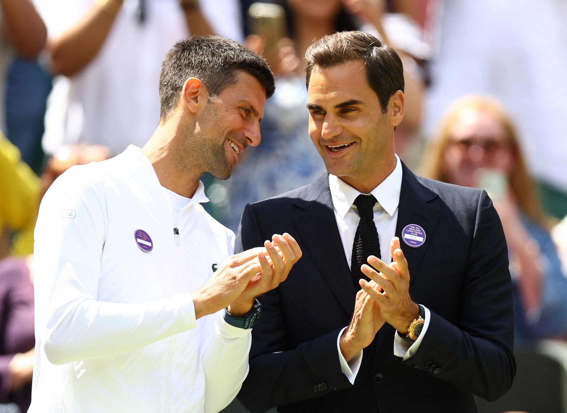 Wimbledon 2022, middle sunday (Novak Djokovič, Roger Federer)