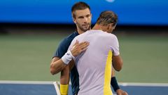 Borna Čorič a Rafael Nadal, Cincinnati 2022