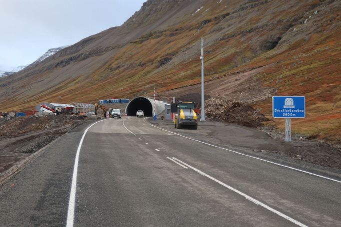 Tunel Dýrafjarðargöng na Islandu od české firmy Metrostav