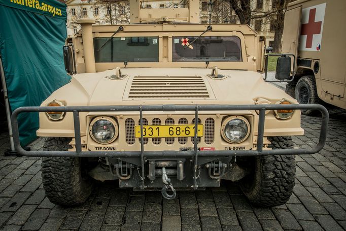 Výstava vojenské techniky Armády České republiky, Hradčanské náměstí, Praha, 12. 3. 2019