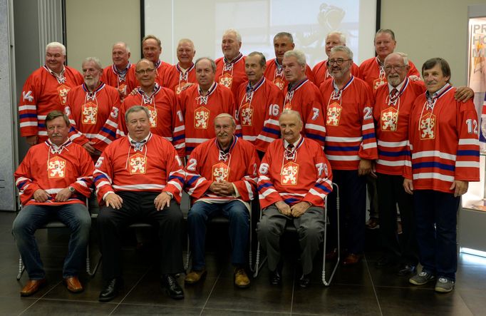 Bývalí českoslovenští hokejoví reprezentanti, kteří v roce 1976 postoupili do finále Kanadského poháru, stali se mistry světa a získali stříbrné medaile na OH.