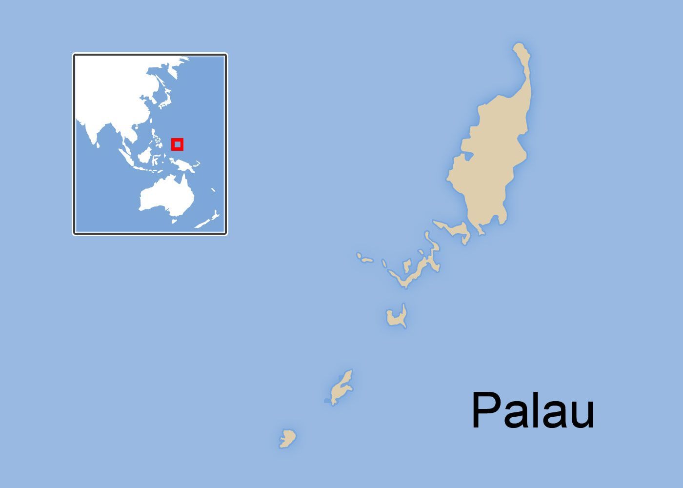 Palau - mapa