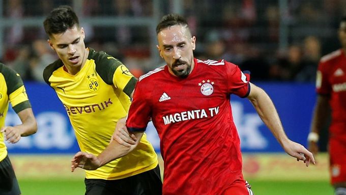 Franck Ribéry v zápase s Borussií Dortmund