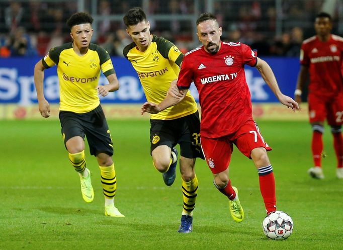 Franck Ribéry v zápase s Borussií Dortmund