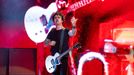 Snímek z koncertu Green Day na festivalu Rock for People.